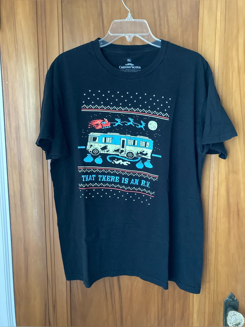 National Lampoons Christmas Vaction black graphic RV t-shirt